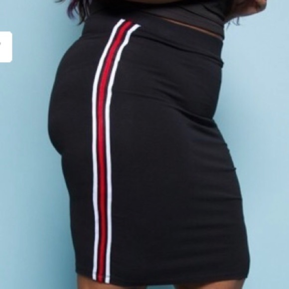 Plus Size Racer Bodycon Skirt - Picture 3 of 4